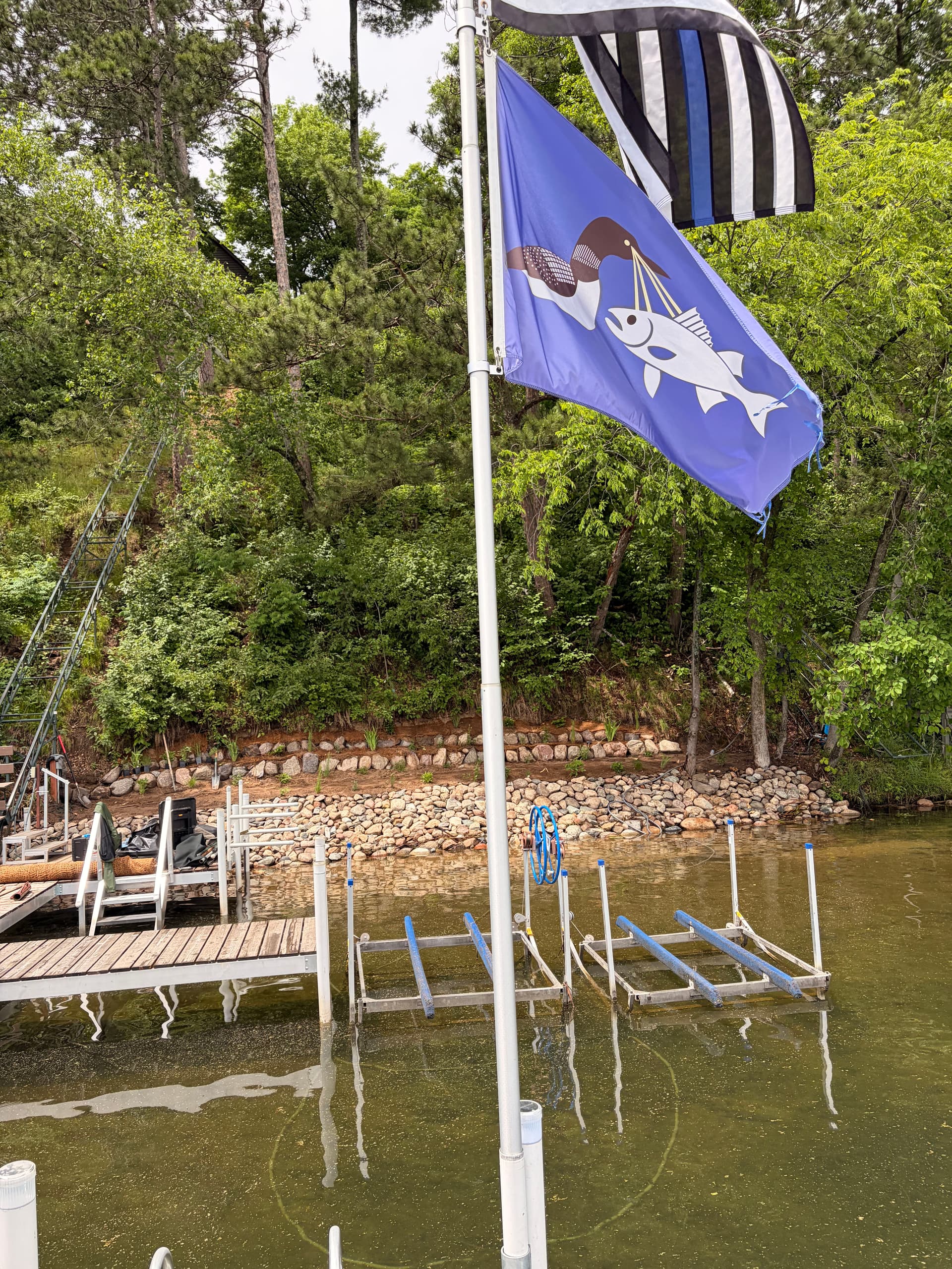 Gallery photos for Hand-Placed Riprap Shoreline Restoration on a Steep 140-Foot Bluff: Image #4