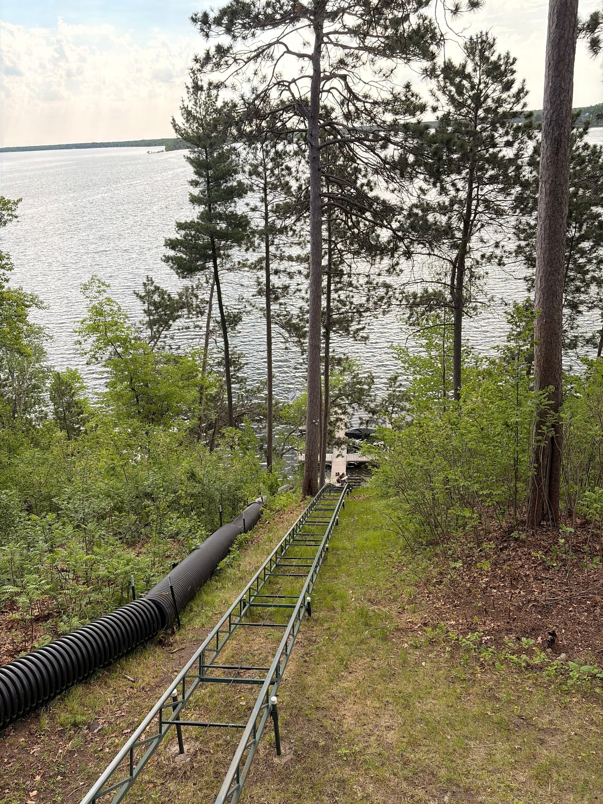 Gallery photos for Hand-Placed Riprap Shoreline Restoration on a Steep 140-Foot Bluff: Image #2