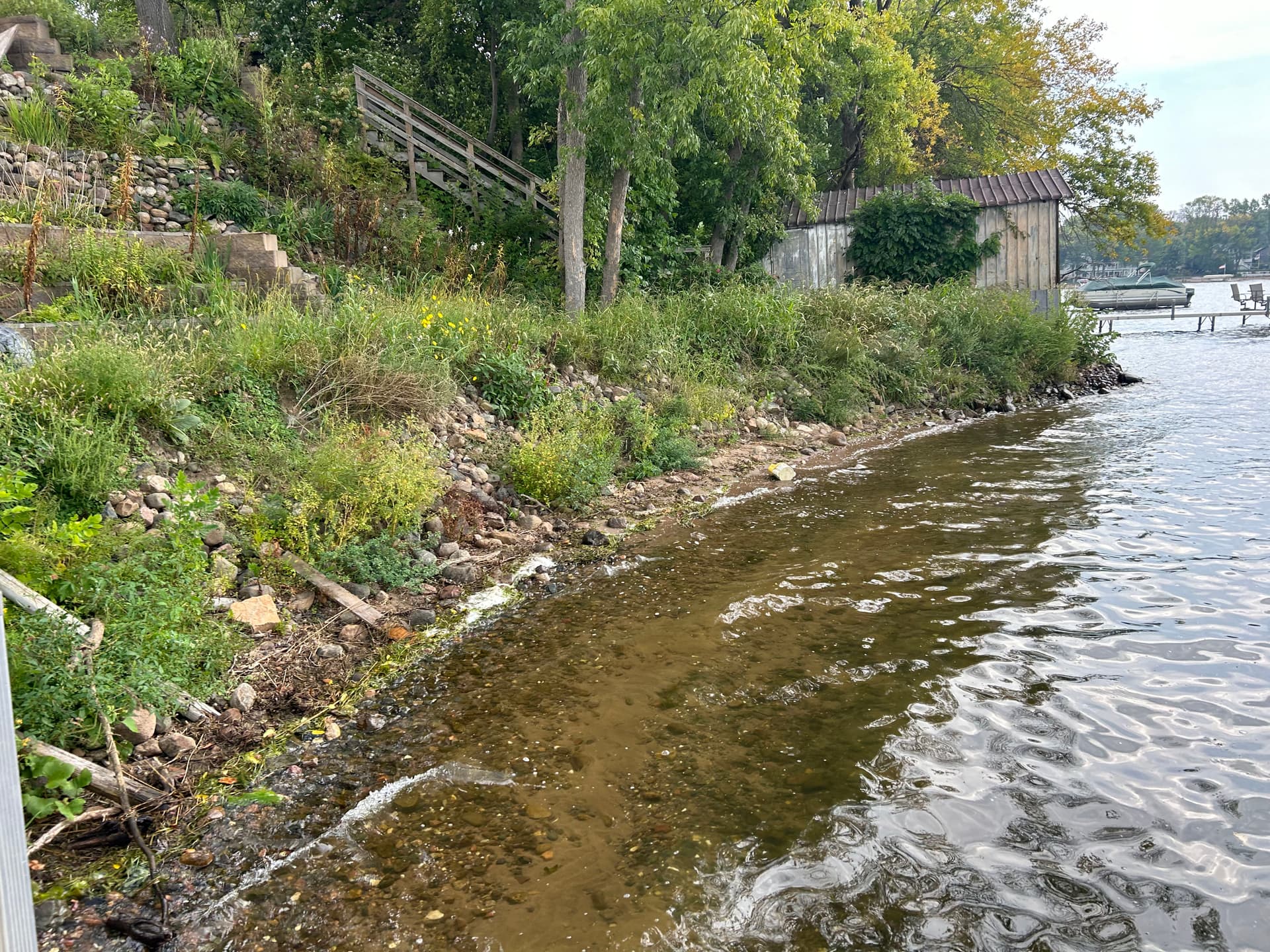 Gallery photos for Lakeside Retreat Creation with Boulder Walls and Shoreline Restoration: Image #2