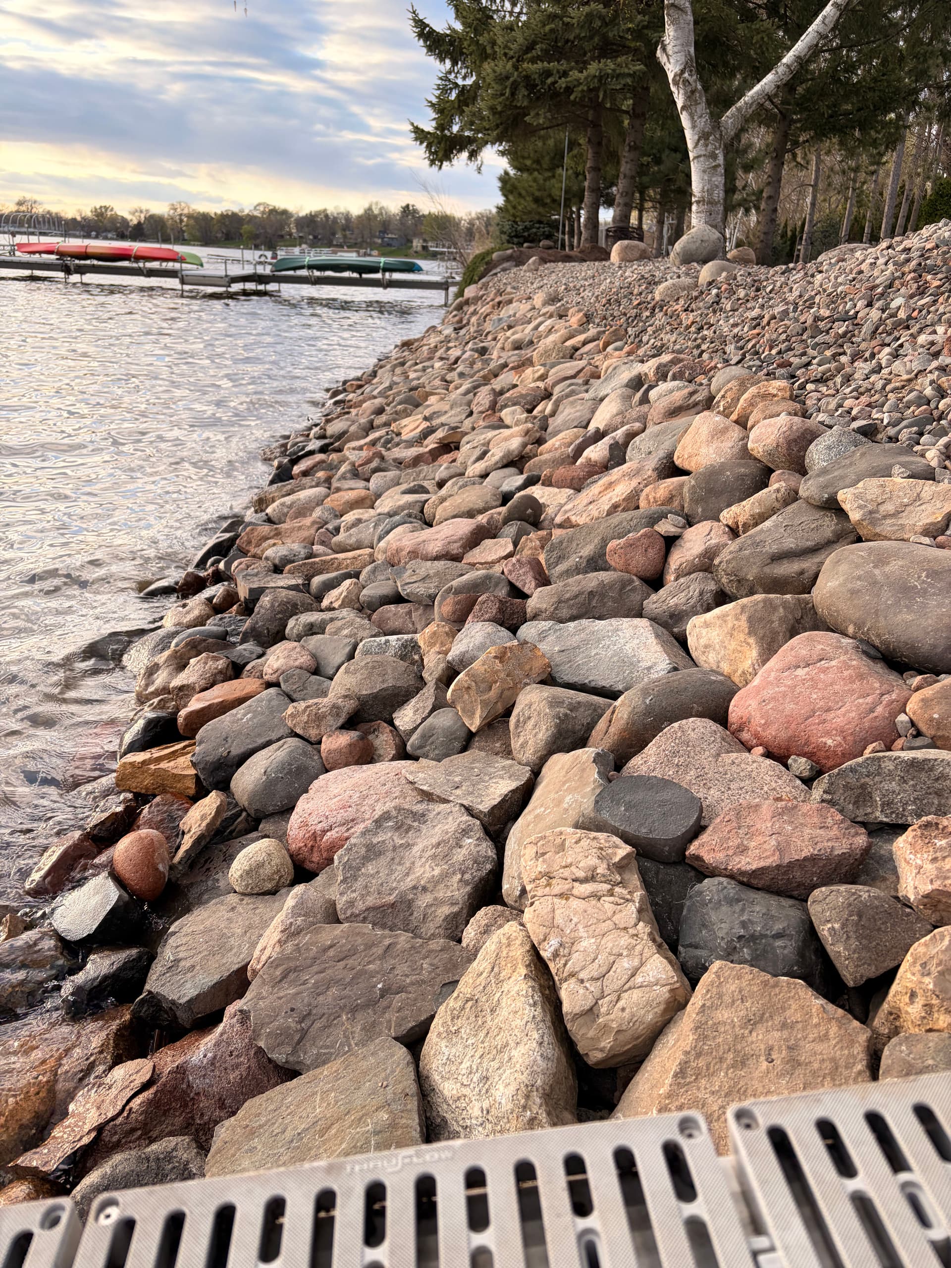 Gallery photos for Ice-Damaged Shoreline Rebuilt With Riprap the Right Way: Image #2