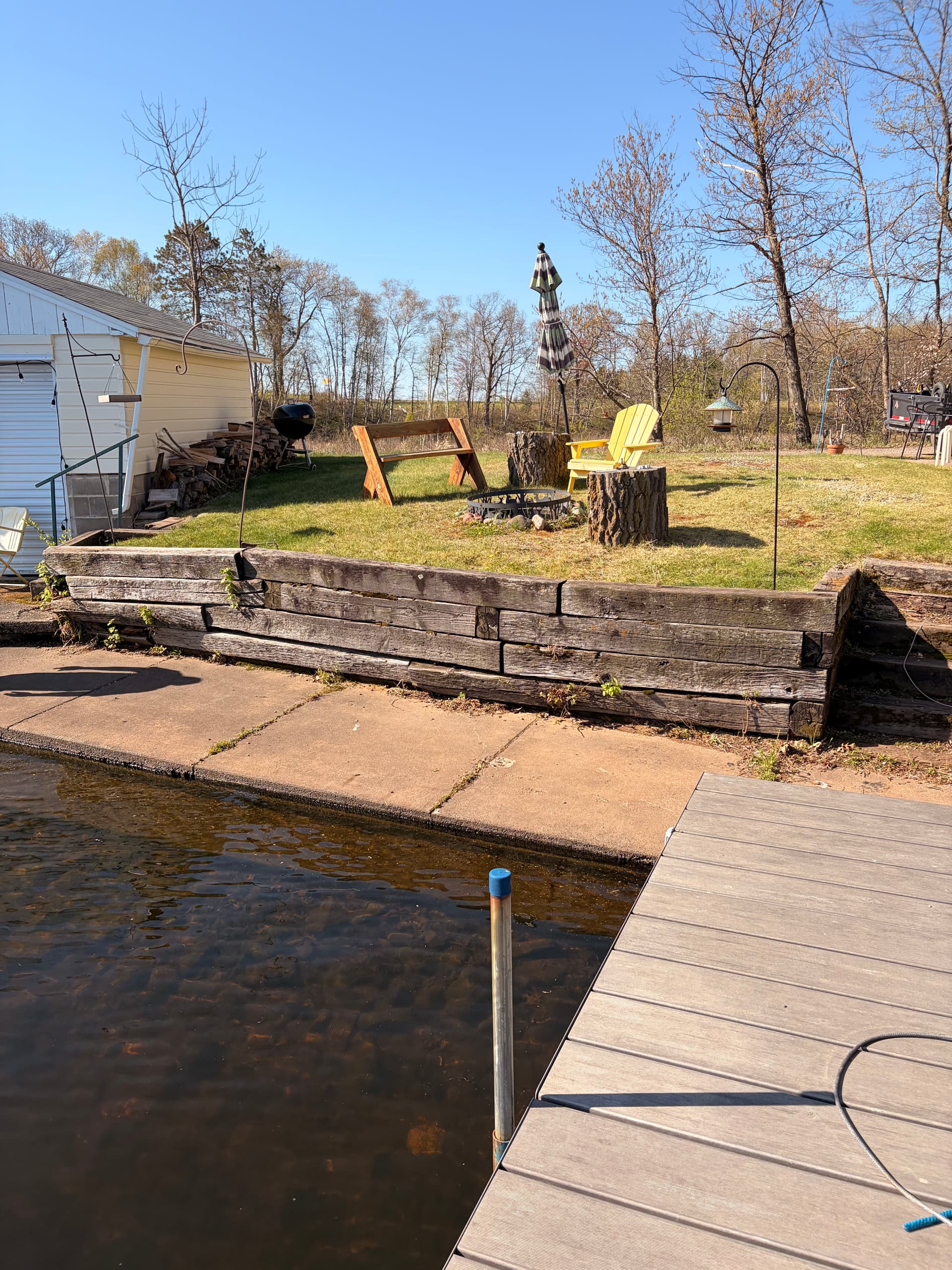 Gallery photos for Old Timber Wall Replaced with a Boulder Wall and New Staircase: Image #2