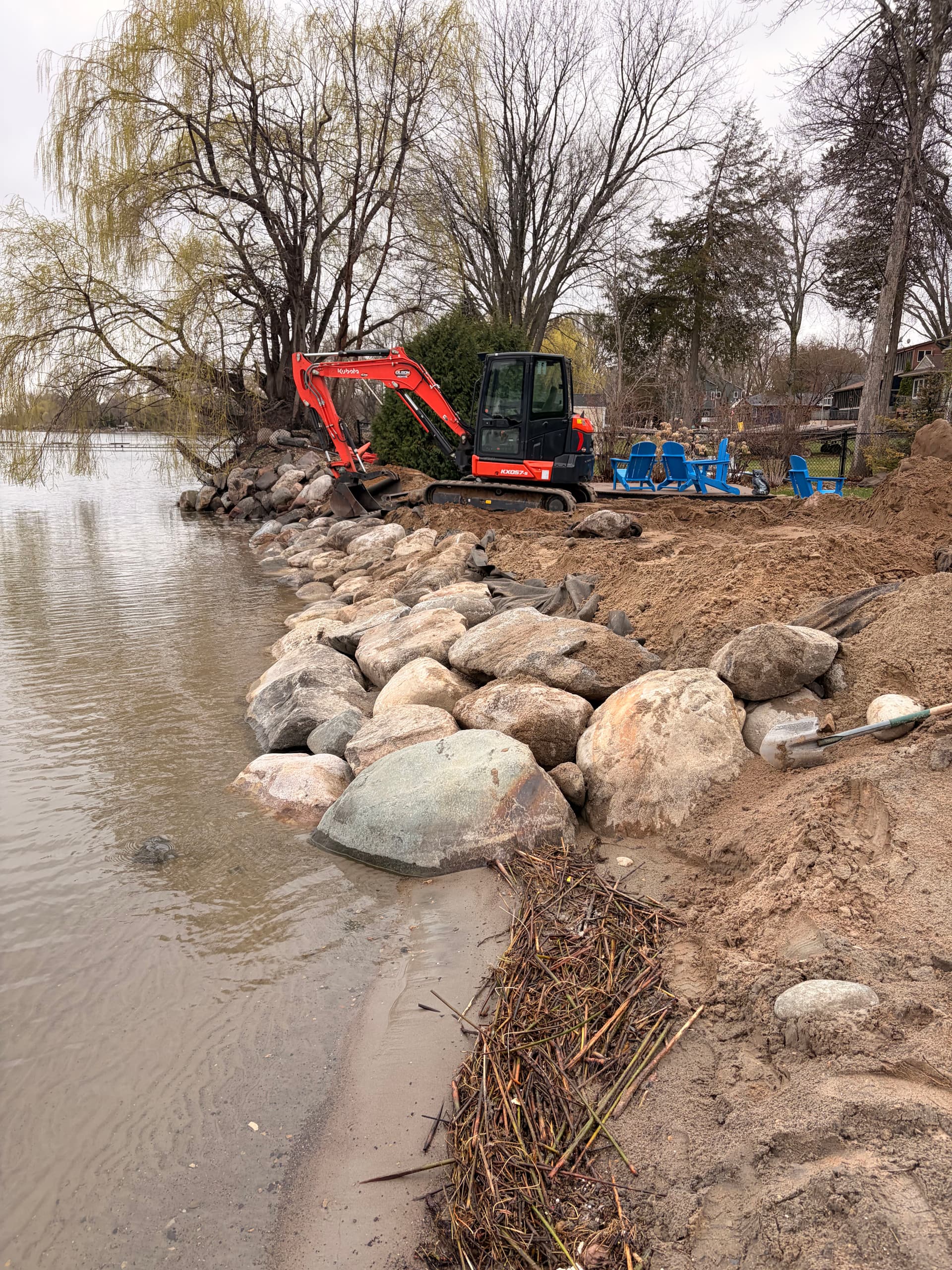 Gallery photos for Engineered Riprap Shoreline Restoration on Forest Lake: Image #2