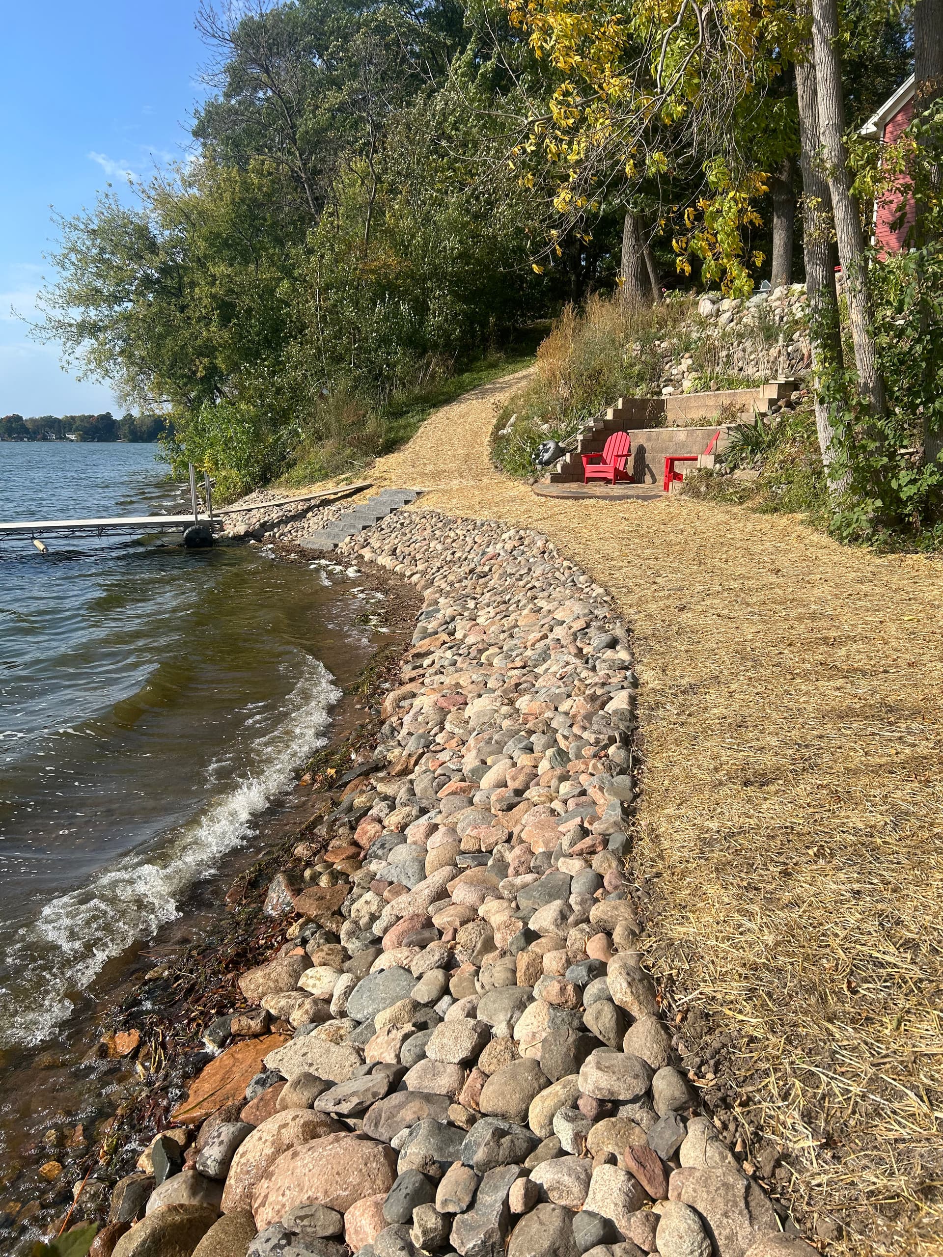 Riprap Shoreline with Flagstone Patio in Chisago City