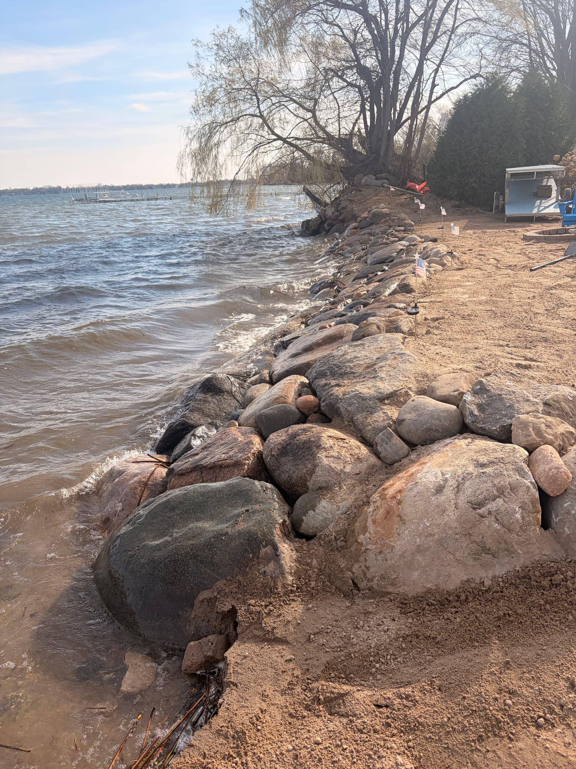 Engineered Riprap Shoreline Restoration on Forest Lake image