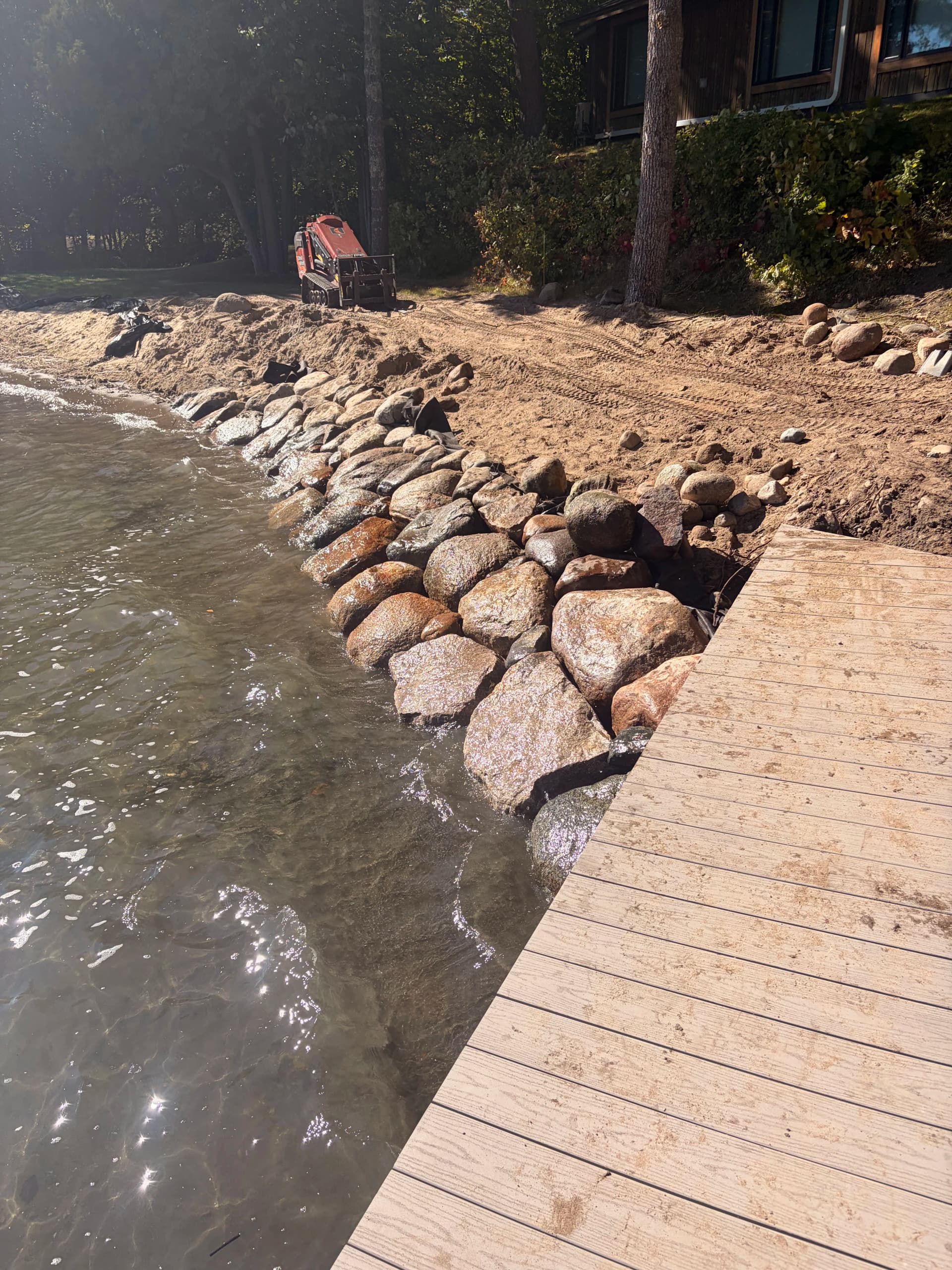 Gallery photos for Engineered Riprap Shoreline Restoration in Grand Rapids MN: Image #1