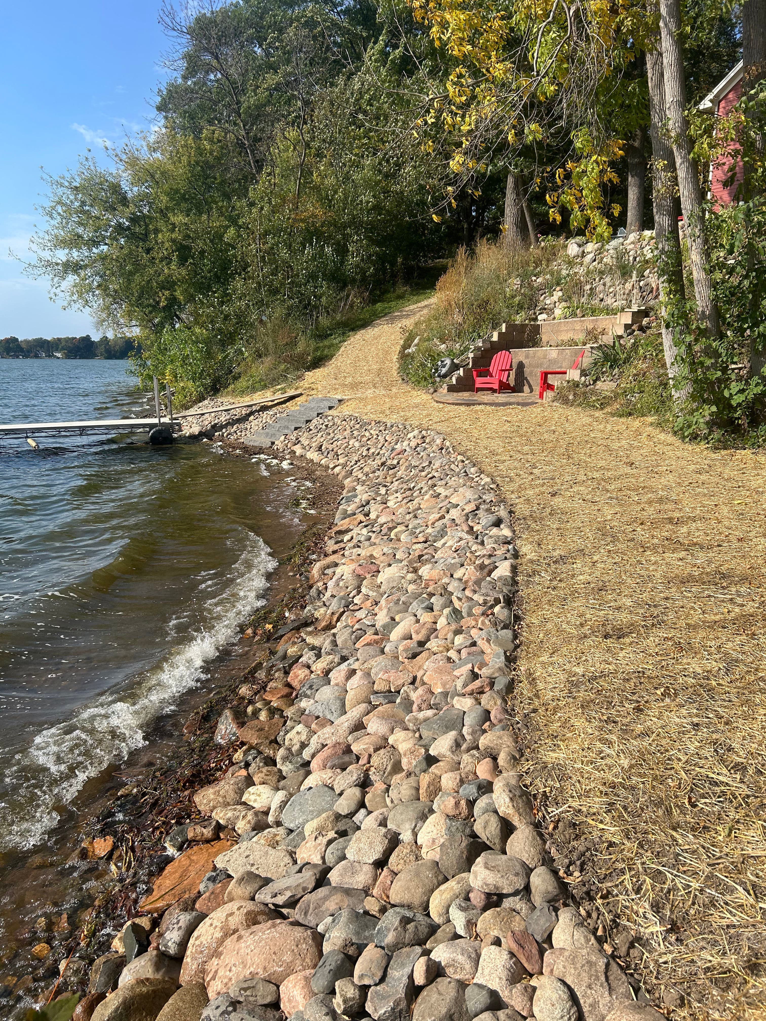 Project Lakeside Retreat Creation with Boulder Walls and Shoreline Restoration image